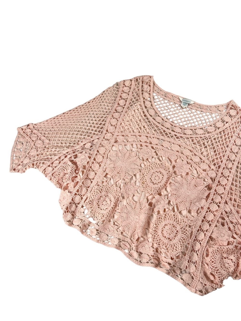 Sundance Crochet Lace Pullover Oversized Top Size XL - Picture 12 of 16